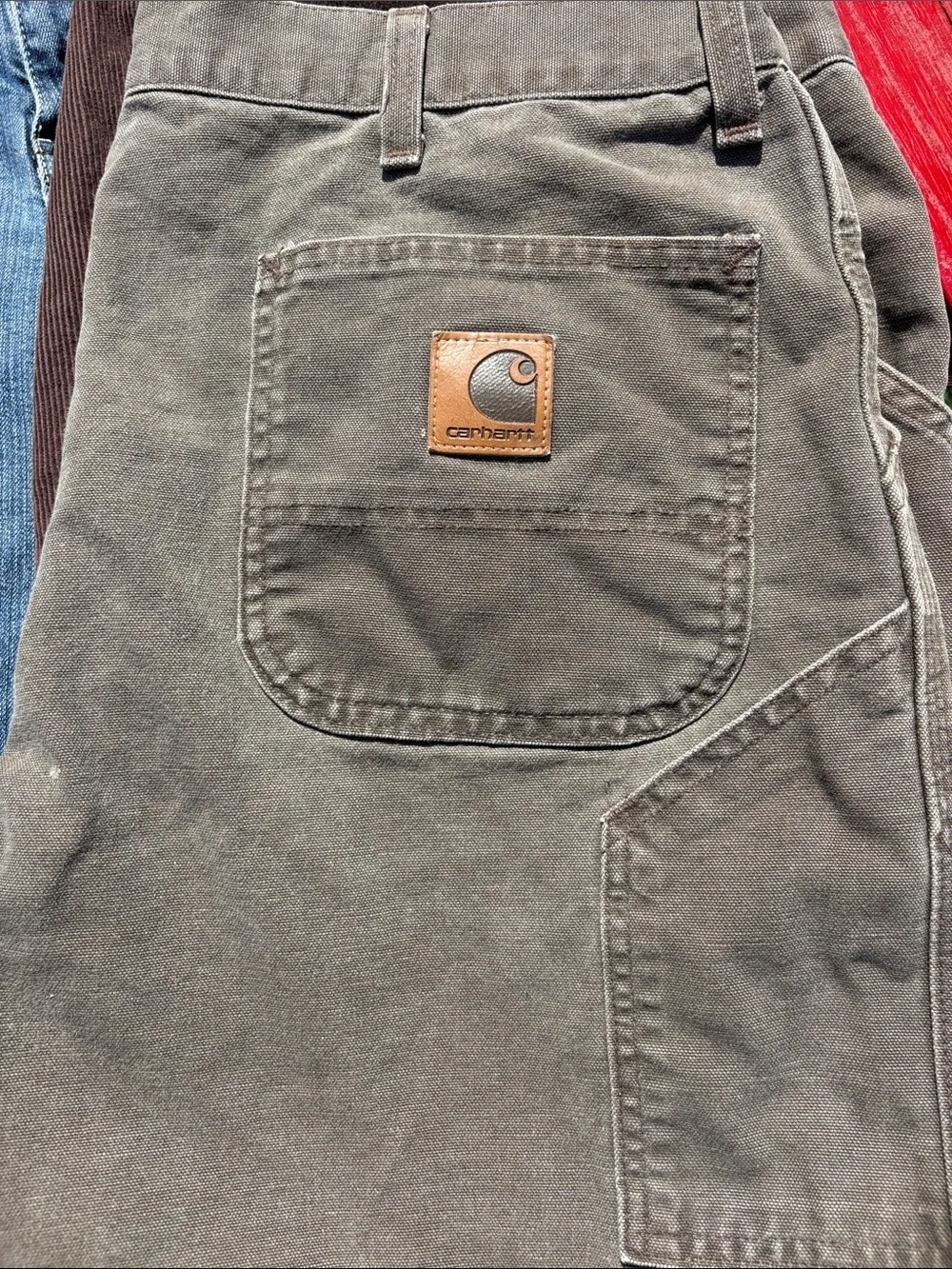 Vintage Y2K Carhartt B25 TMB Faded Brown Work Wear Men's Carpenter Shorts | 40